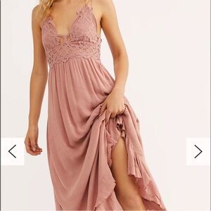 Free People Dusty Rose Adella Maxi Dress